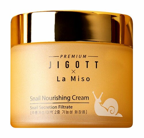 Питательный крем для лица с муцином улитки Premium Jigott&La Miso Snail Nourishing Cream