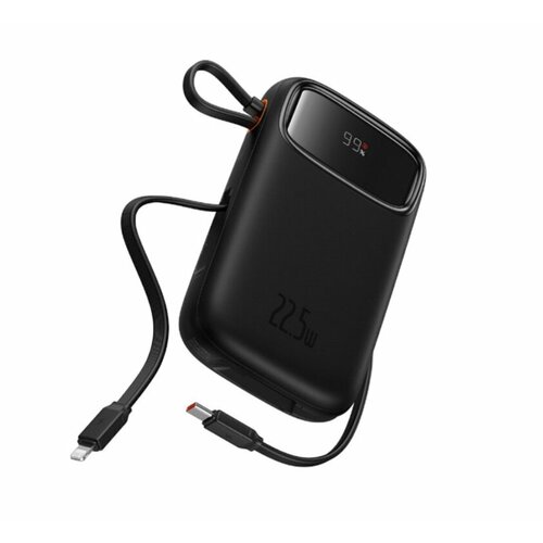 Портативный аккумулятор Baseus QPow2 Dual Fast Charging Cables 20W 225W 20000 mAh с кабелем Type-CLightning Черный 6690₽
