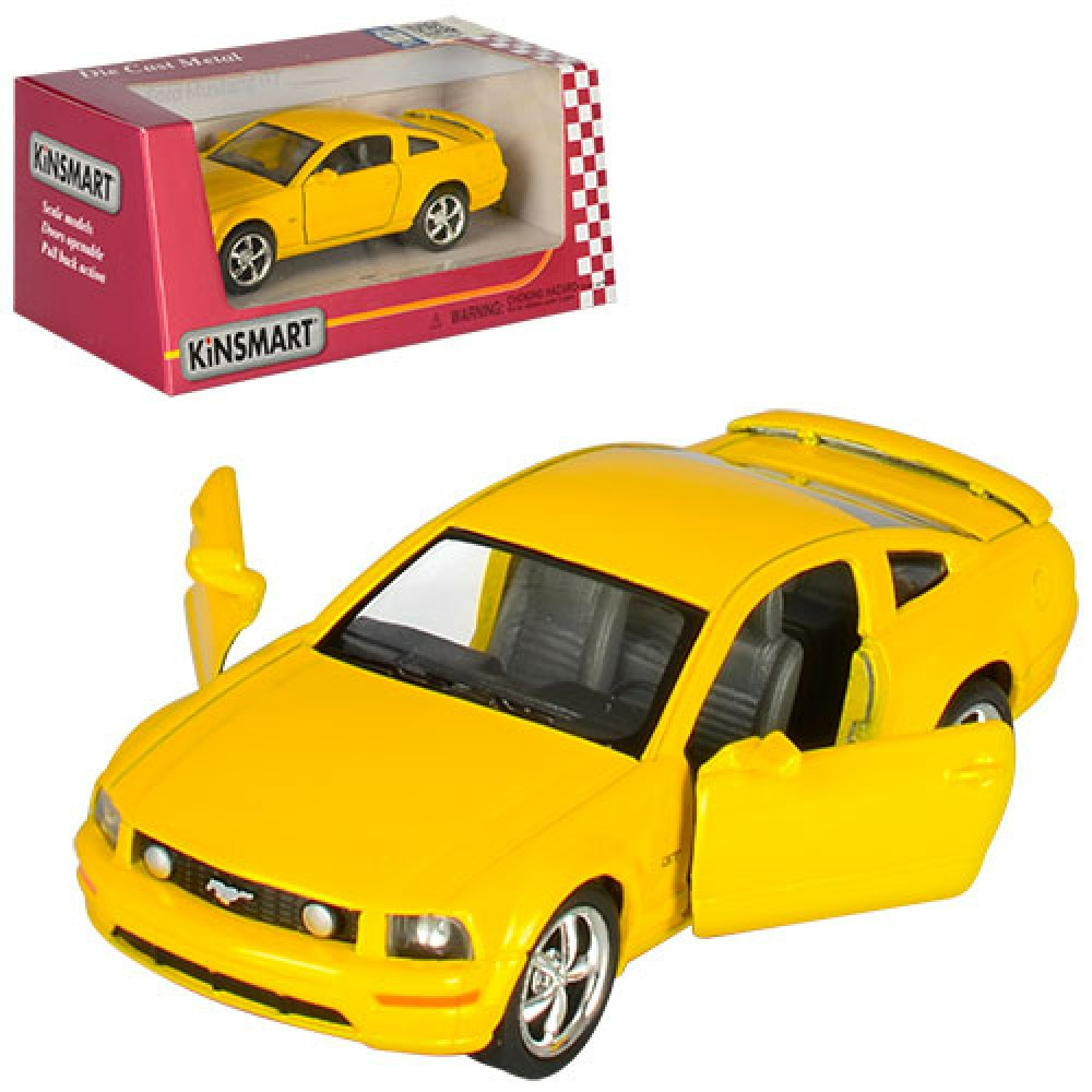 Машинка Kinsmart Ford Mustang GT 2006 1:36 (желтая) KT5091W