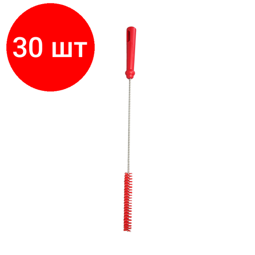 Комплект 30 штук, Ершик FBK с нерж стержнем пласт ручка 500x150мм D20мм красный 10752-3