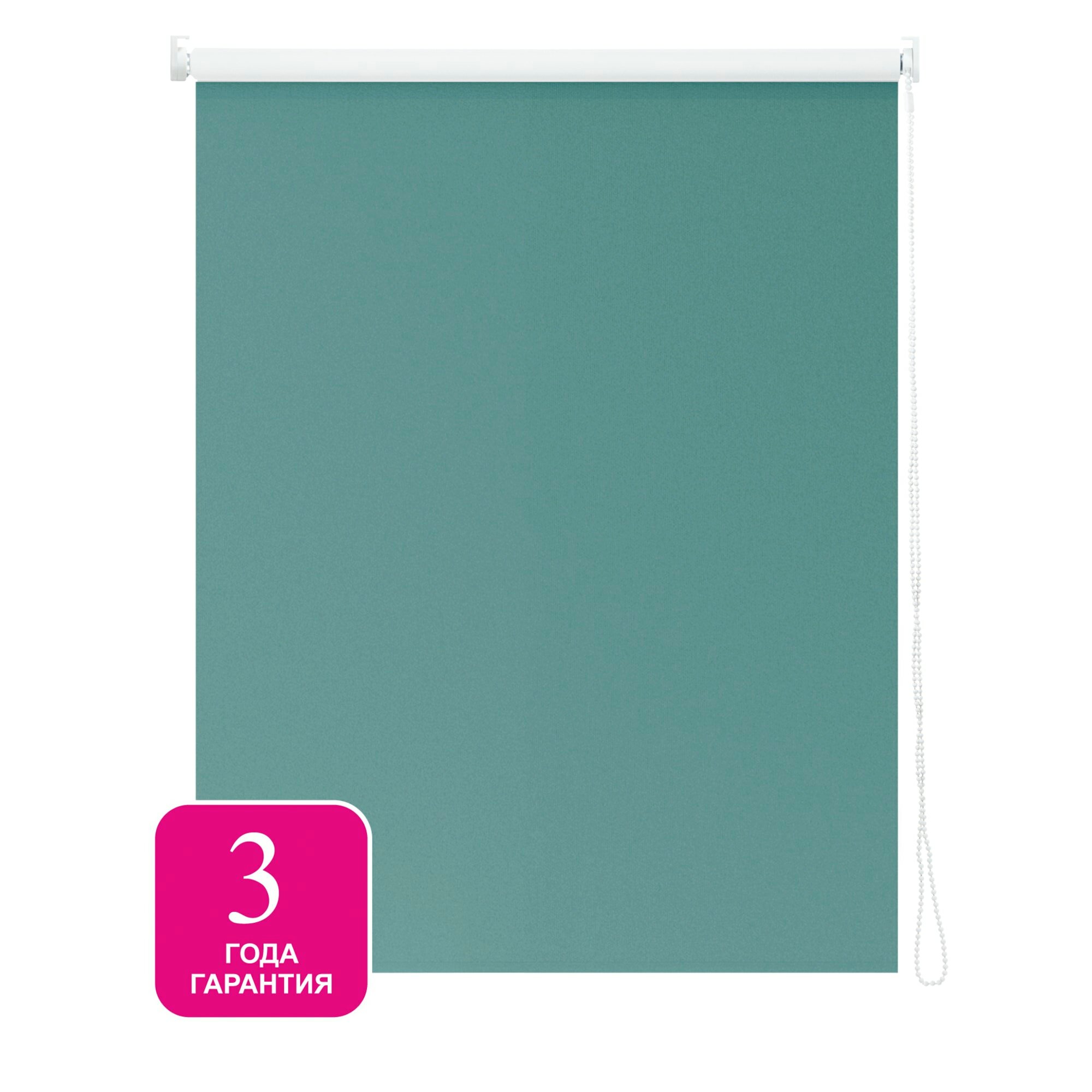 Штора рулонная блэкаут Inspire Santos 60x160 см бирюзовая Celadon 2