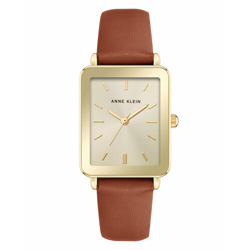 фото Наручные часы anne klein 3702chhy, золотой, коричневый