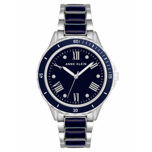 фото Наручные часы anne klein metals 3953nvsv, синий, серебряный