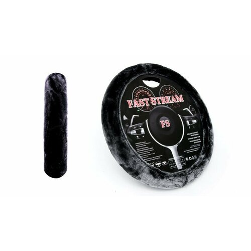 Оплетка руля M 37-38 см иск. мех черная