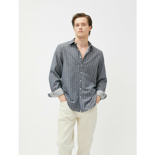 фото Рубашка koton, размер 48, серый