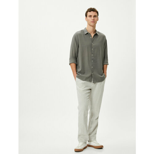 фото Рубашка koton, размер 52, черный, серый