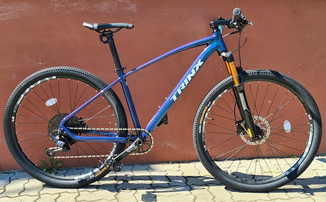 фото Велосипед TRINX Велосипед TRINX X9 PRO (рама 17, purpel green titanium rainbow)