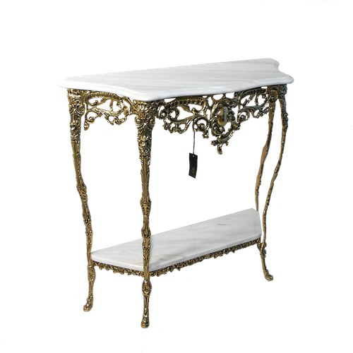 Консоль Креденсия Дос Тампош с 2-мя столешницами из мрамора KSVA-BP-50015-D