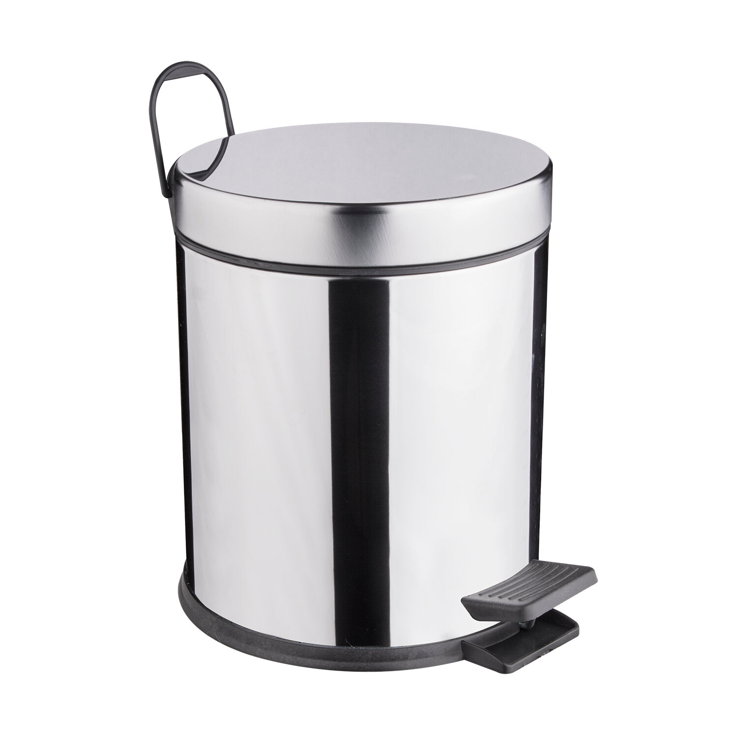 фото Ведро Loranto объем 5л, хром/белый, педаль (4501.2028Y.430.05)