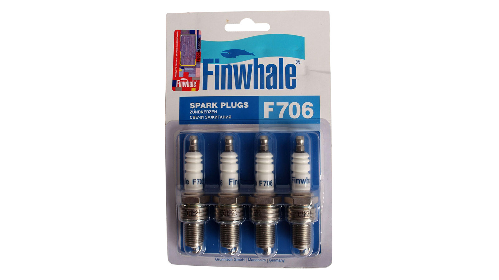 Свеча зажигания ЗМЗ-406 комплект 4 штуки блистер FINWHALE