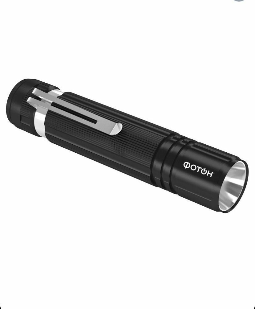 фото Фонарь светодиодный MS-200, 1 LED, 1хLR6, металл (батарейка в комплекте)