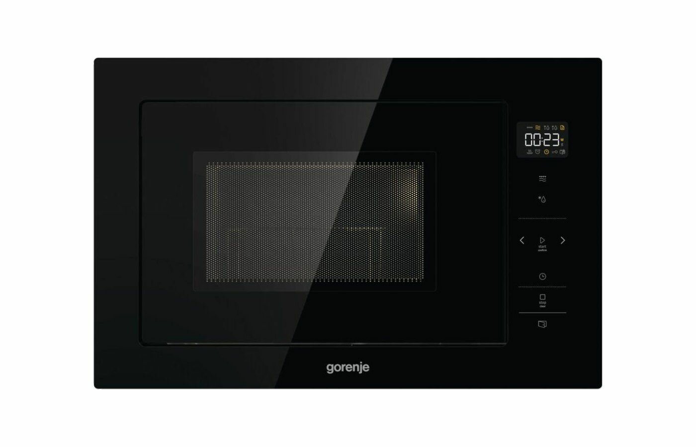 Микроволновая печь встраиваемая Gorenje BM251SG2BG с грилем и таймером, Цифровой дисплей, Приготовление на разных уровнях мощности, черная