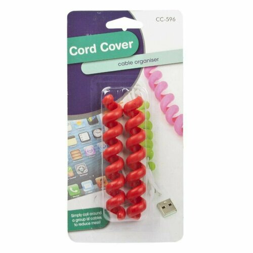 Скрутка кембрик для проводов Спиралька CC-596 комплект 2 шт красный 255₽