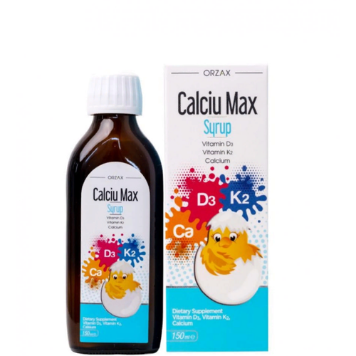 ORZAX Calciu Max 150ml / Орзакс Кальций+Витамин Д3+Витамин К2 / Комплекс для роста