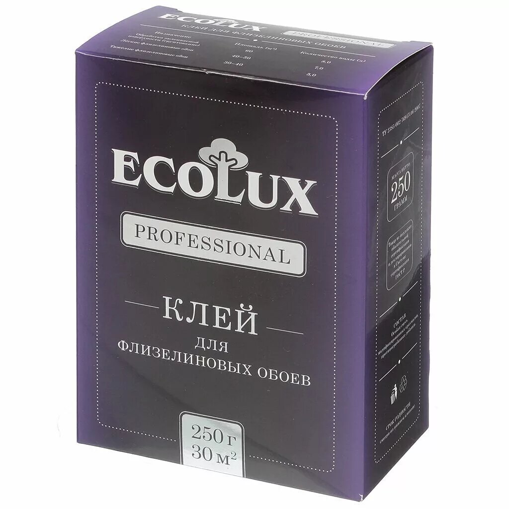 Клей для флизелиновых обоев Ecolux Professional 250 гр