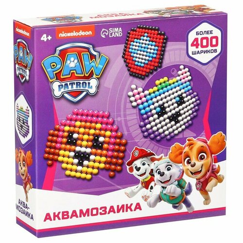 Paw Patrol Аквамозаика Щенячий Патруль, 3 фигурки, Скай и Эверест