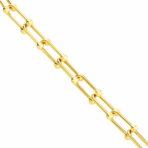 Браслет-цепочка NEWGOLD Браслет брендовый, желтое золото, 585 проба, длина 17 см.