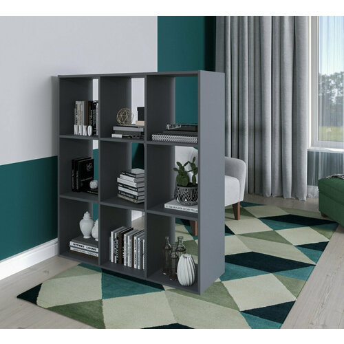 Стеллаж Перегородка для хранения в стиле Лофт модель Герри Графит 10471₽