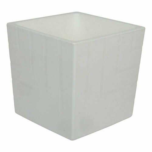 Горшок пластиковый Квадро белый 20х20х20 см 6,6 л