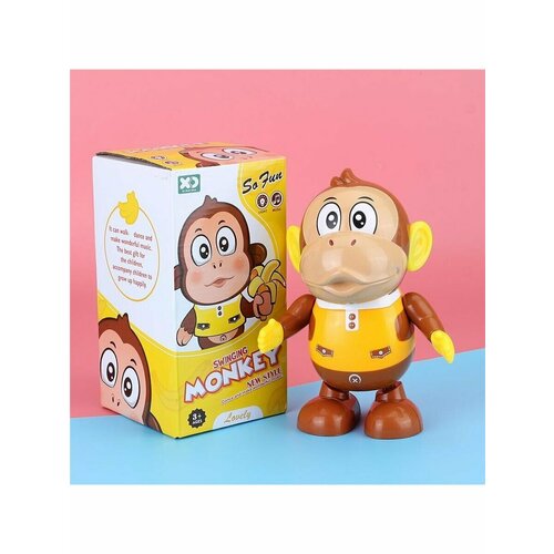 интерактивная игрушка обезьянка lucky monkey угадай кто внутри Танцующая/детская игрушка/для детей/Обезьянка/22х10см