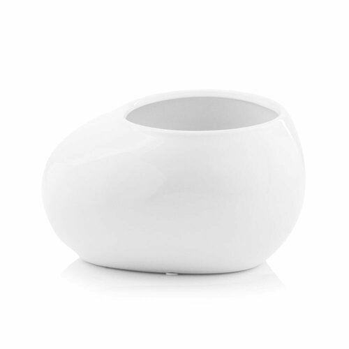 Кашпо для орхидей керамическое Piano белое d13 см h14 см 1,5 л
