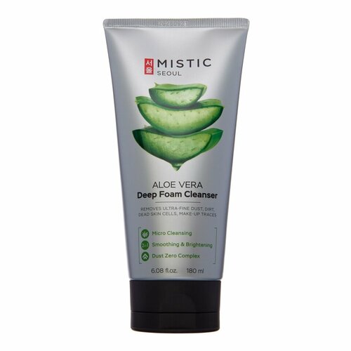 MISTIC ALOE VERA Deep Foam Cleanser Глубокоочищающая пенка для умывания с экстрактом Алоэ Вера 180мл