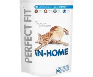 Сухой корм Perfect Fit для взрослых кошек с чувствительным пищеварением лосось sensitive 650г