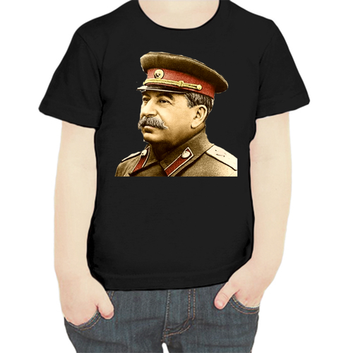 фото Футболка , размер 104, черный нет бренда