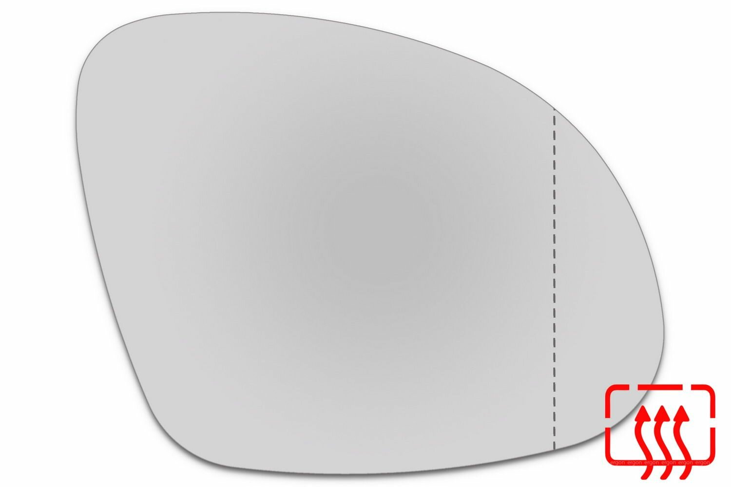 Зеркальный элемент правый SKODA Yeti I (10-18) асферика нейтральный с обогревом