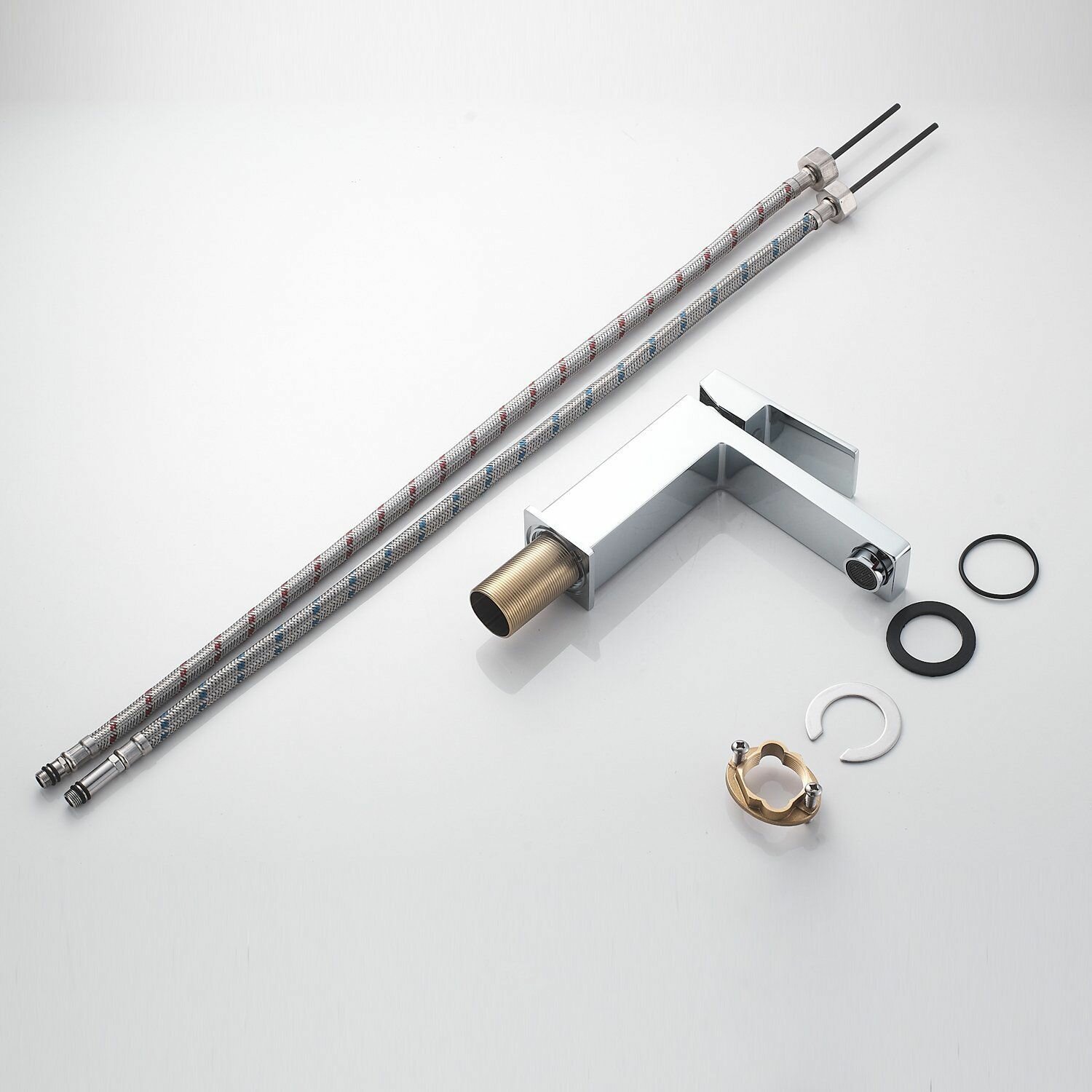 Смеситель Shevanik S9601, для раковины, хром, латунь, выдвижной излив — фото 1