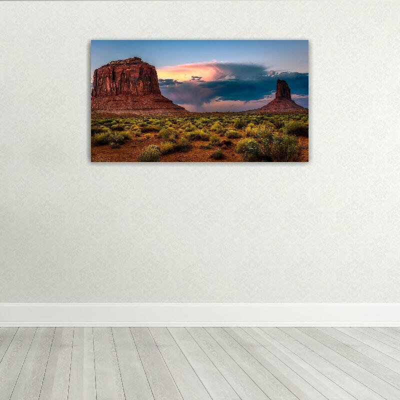 Картина на холсте 60x110 LinxOne "Песок Долина монументов" интерьерная для дома / на стену / на кухню / с подрамником