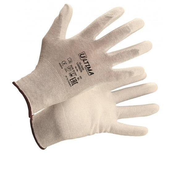 фото Перчатки ULTIMA CARBON ULT630/XL нейлоновые с карбоновой нитью с полиуретановым покрытием