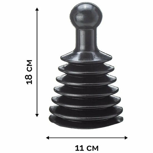 Вантуз -гармошка для очистки раковины и ванны от засоров, для прочистки труб