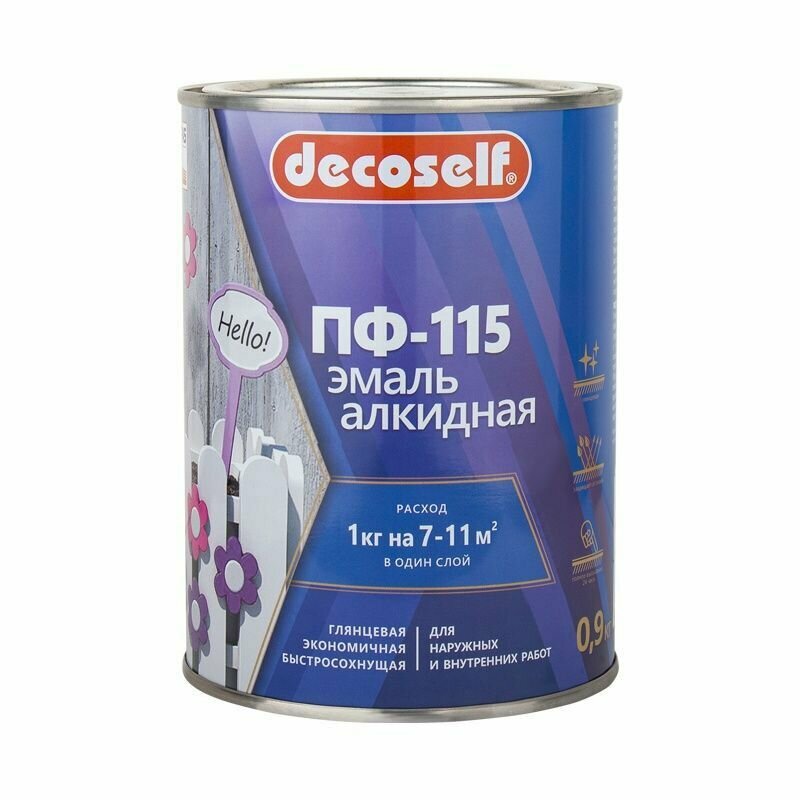 Пуфас Эмаль ПФ-115 Decoself (09кг - 067л) белый- матовый