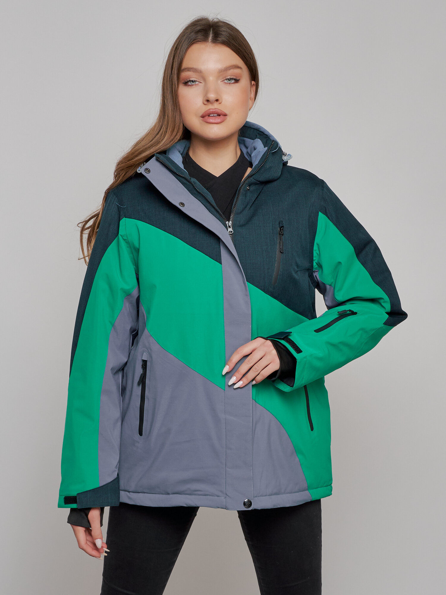 Горнолыжная куртка женская зимняя большого размера 2308Kr 60