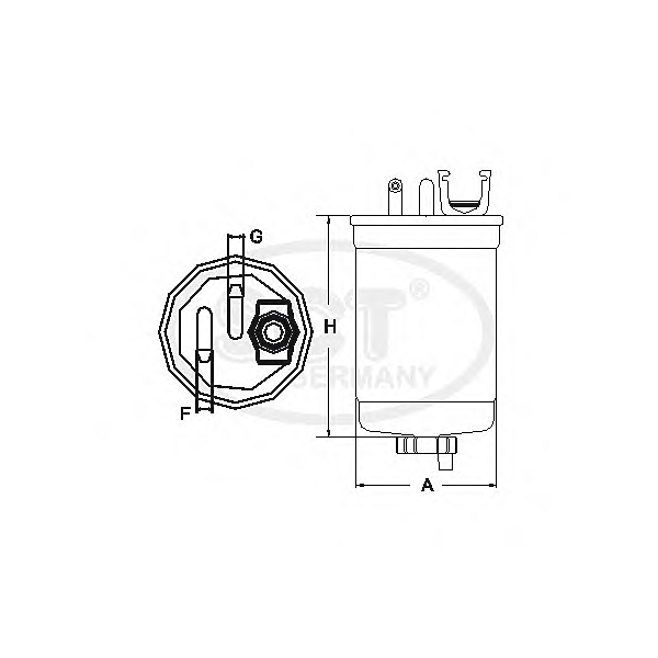 SCT GERMANY st6070 (1120224 / 1131927 / 7M0127401A) топливный фильтр vag Sharan (Шаран) I (7m) 1.9 tdi 05-