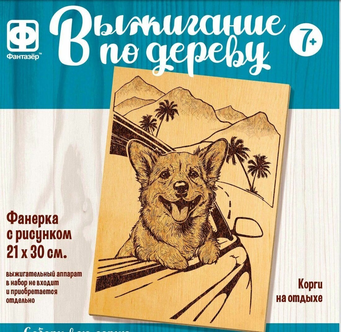 Основы для выжигания Корги на отдыхе Фантазер - фото №3