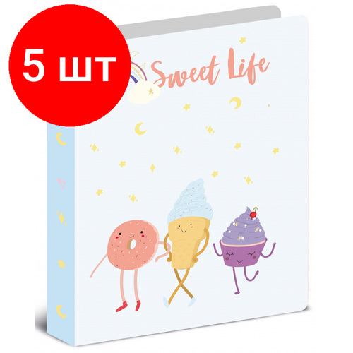 Комплект 5 штук, Папка с зажимом А4 Attache Selection Sweet life 320х240мм