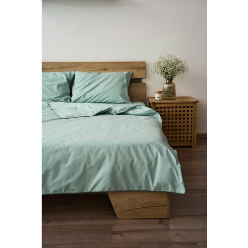Комплект 2-спального постельного белья Esthetic Home нефритовый с кантом