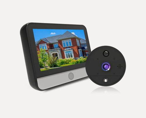 Изображение товара HD видеоглазок для входной двери Tuya Wi-Fi HD-com DW6(Tuya-2.0MP) (Z66768UT) с записью на SD карту и датчиком движения. Дверной глазок - экран 4,3.