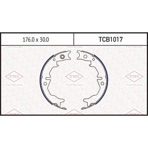 Колодки тормозные барабанные TMI TATSUMI TCB1017 3169₽