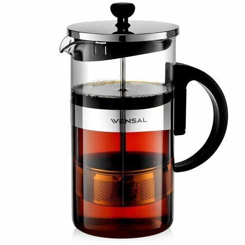 Френч-пресс VENSAL VS3409 1 л серебристыйчерный 1 л 20 см 790₽