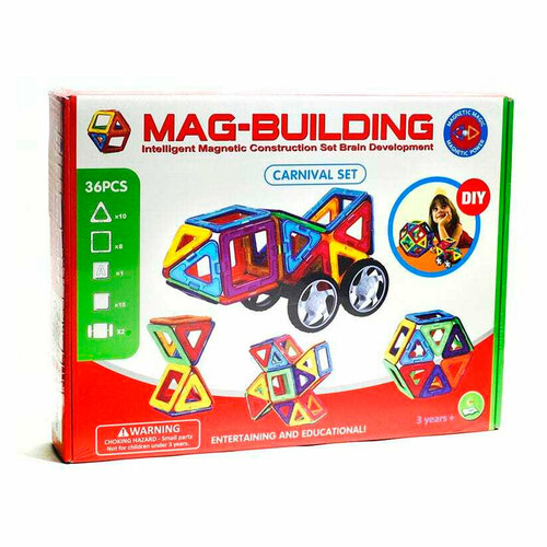 магнитный конструктор turbosky лёлик джангл Конструктор Mag-Building Carnival GB-W36