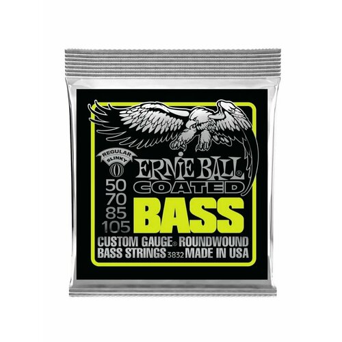 Струны для бас-гитары Ernie Ball BASS 3832 COATED SLINKY REGULAR