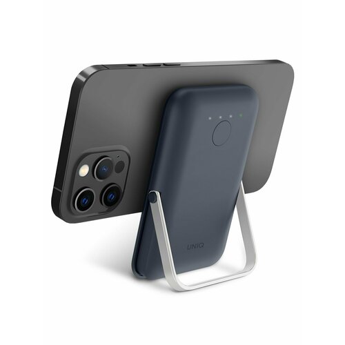 Внешний аккумулятор Uniq Портативный аккумулятор Uniq HOVEO 5000mAh, Magnetic Wireless 15W синий