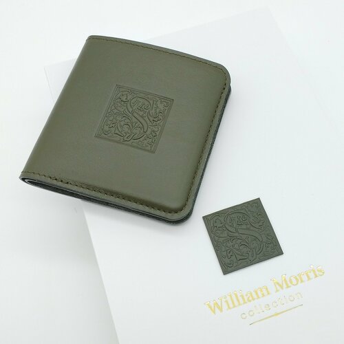 фото Кошелек william morris, фактура гладкая, хаки