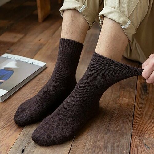 Носки , размер 36-40, коричневый термоноски sprut thermal socks grey 40 45