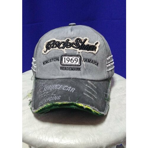 фото Бейсболка ямайка, размер 58/60, серый