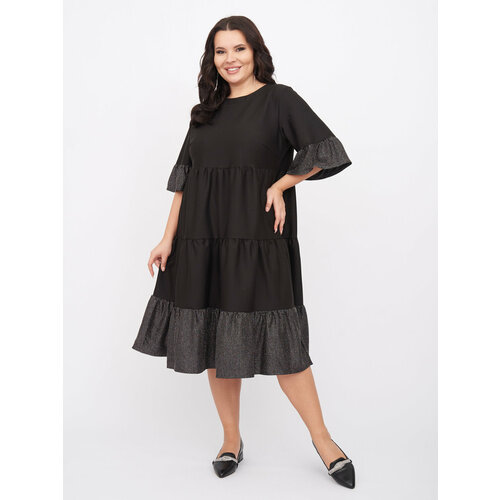 Платье ZORY, размер 48-50, черный пиджак zory размер 48 50 черный