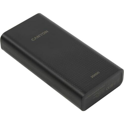 Аккумулятор внешний портативный Canyon 20000mAh, micro-USB/USB Type-C, 2*USB Type-A, black - фото №12
